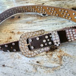 Girls western bling belt